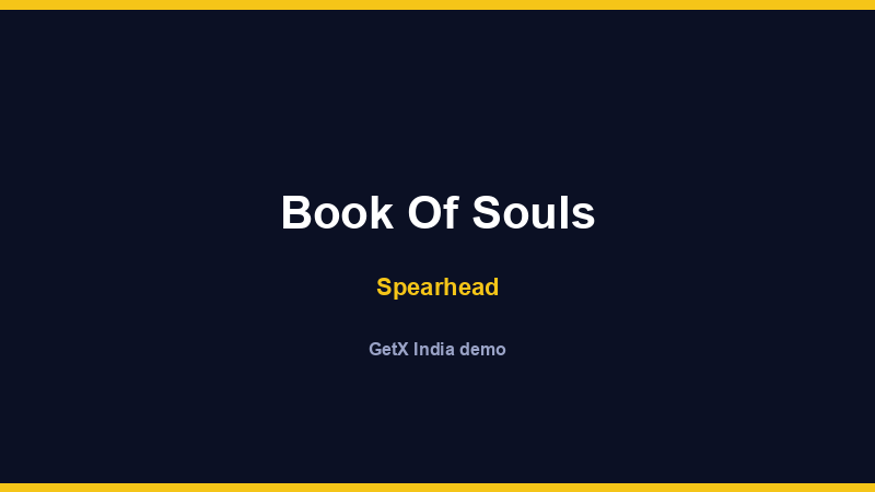 Book Of Souls — Spearhead